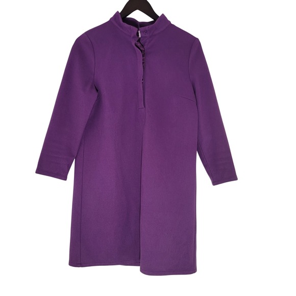 Pomander Place Aubergine Avery Mini Dress Mock Neck Sweatshirt Bracelet Sleeve S - Picture 2 of 15
